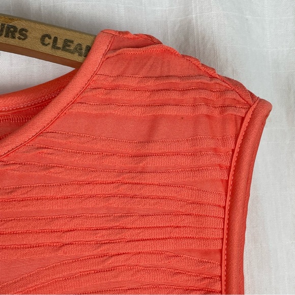 TANJAY Sleeveless Top Tank summer spring coral salmon waves vintage? - Picture 9 of 14